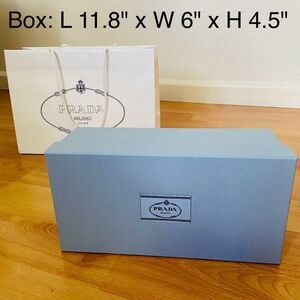 Prada Gift Box & Paper Shopping Bag (L 11.8" x W 6" x H 4.5")